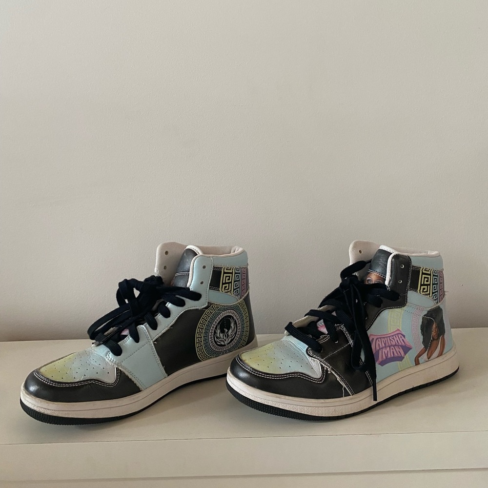 Tamisha Iman Signature Leather Hi-Top Sneakers
